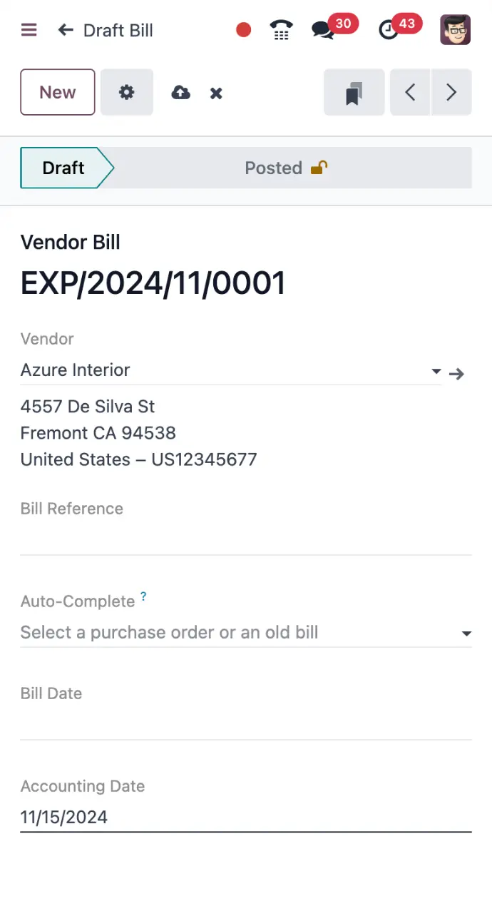Odoo Accounting Mobile App